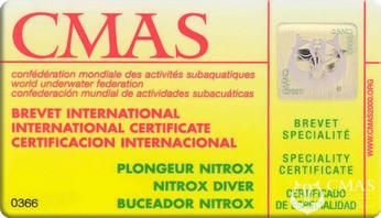 Formation cours de specialite nitrox, eLearning CMAS